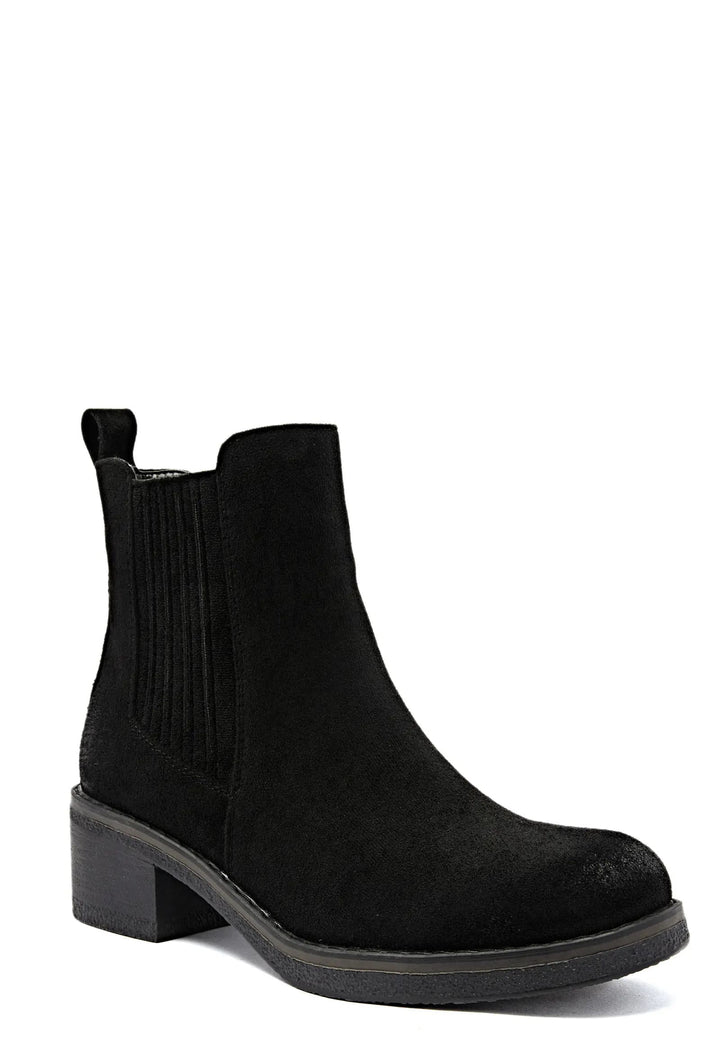  Bottines femme Noires en nubuk